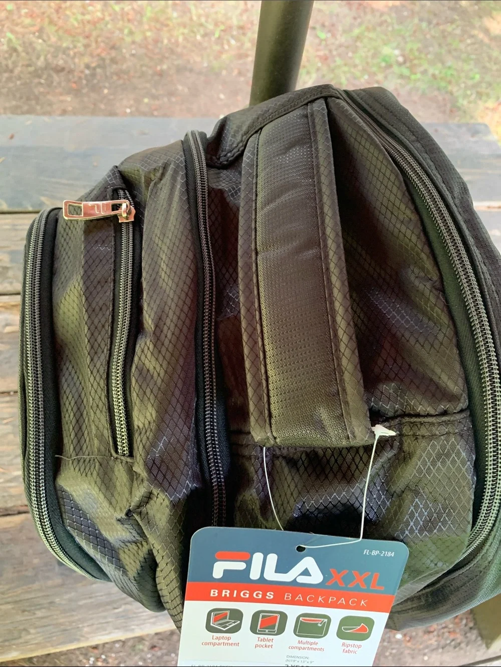 Fila Black Men's Backpack with Padded Straps